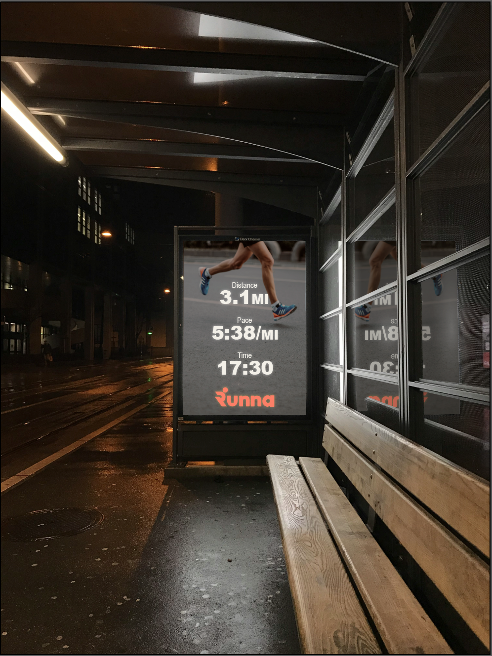 Mockup of Runna poster