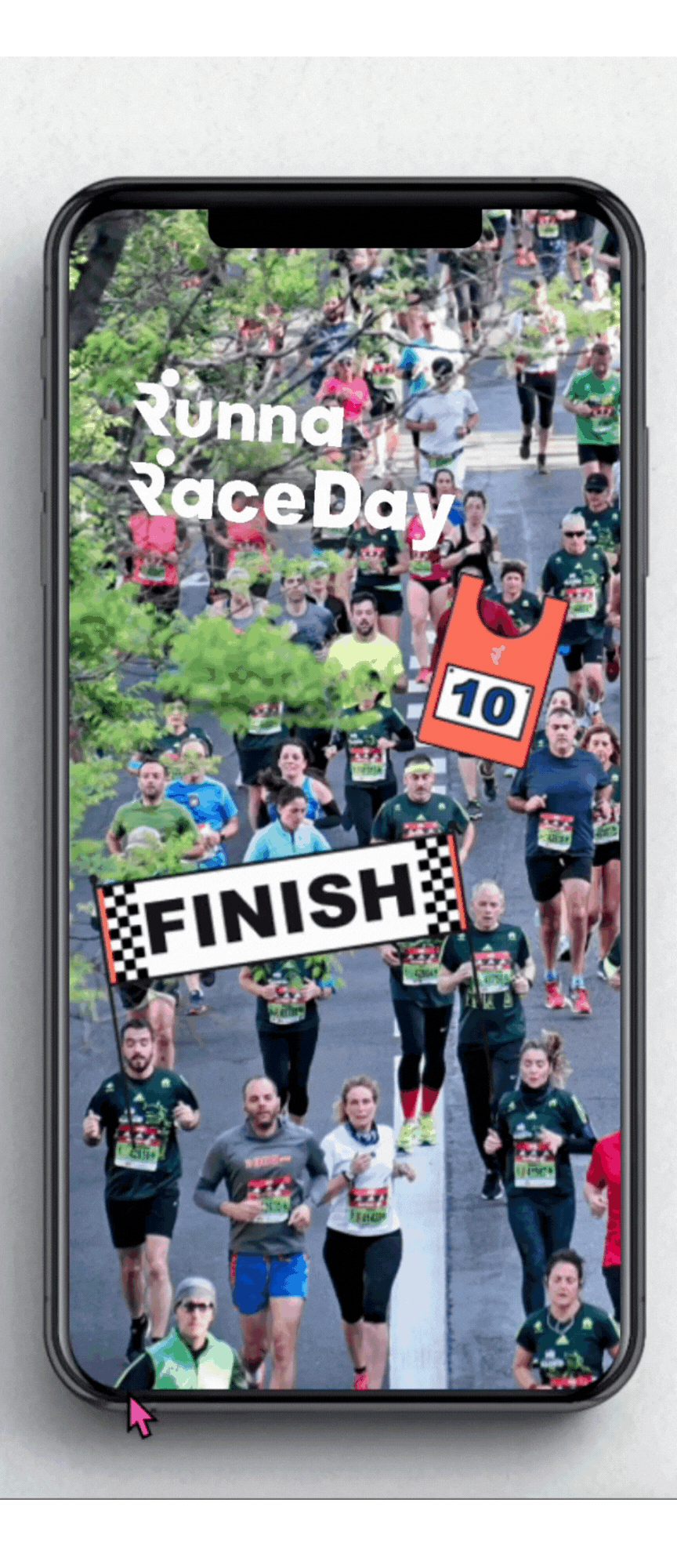 Mockup of Runna Instagram Story Raceday